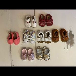 Little Girl Shoe Lot 0-6M to 4, Livie and Luca, See Kai Run, Saltwater, Native’s